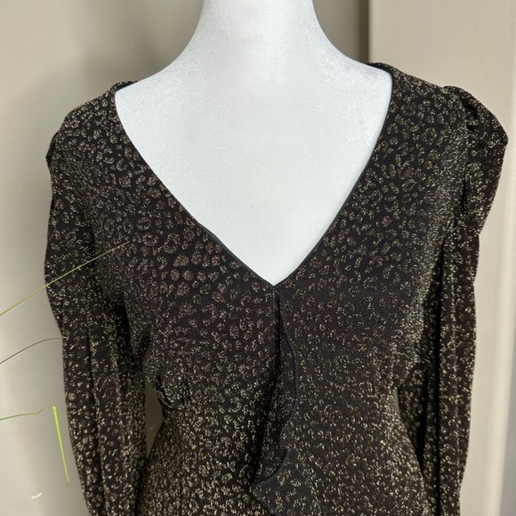 🥂 AQUA-Black, Gold metallic dress🥂 - Picture 3 of 8